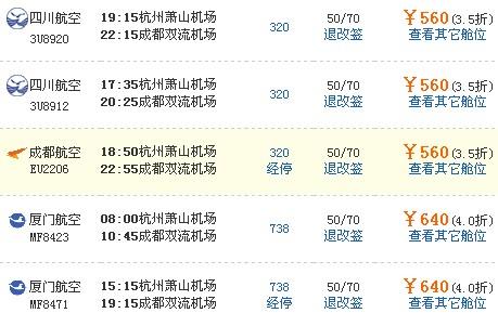 杭州飛往成都的機票價格及信息技術咨詢服務的關聯